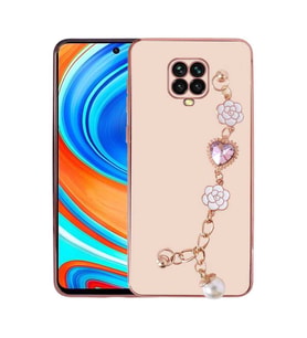 Xiaomi Redmi Note 9S Kılıf El Tutamaçlı Taka Kapak (Pembe)