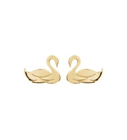 Kişiye Özel 925 Ayar Gümüş Kuğu Küpe (Gold)