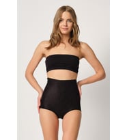 Emay 2842 Bayan Yüksek Bel Lazer Kesim Slip Korse (Siyah)