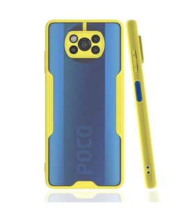 Xiaomi Poco X3 Kılıf Parfe Kenarları Pastel Renk Silikon Kılıf (Sarı)