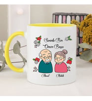 Seninle Bir Ömür Boyu Temalı Kupa Bardak (Sarı)