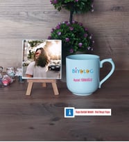 Biyolog Fotoğraflı Dekoratif Taş, Kupa Bardak Beyaz HediyeBiyologa Hediye (Model 5)