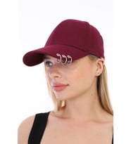 Unisex Piercing Şapka (Bordo)