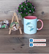 İsme Özel Doğum Günü Hediyesi Kupa Bardak Beyaz ve Fotoğraflı Ahşap Anahtarlık Hediye (Model 6)