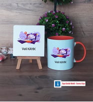 Bilgisayar Mühendisi Dekoratif Taş, Kupa Bardak Kırmızı Hediye (Model 12)