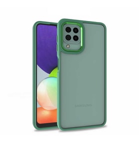 Samsung Galaxy M12 Kılıf Case, Kamera Lens Korumalı Elektroplatin Kaplama Sert PC Koruyucu Colourful Platinum Serisi (Yeşil)