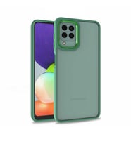 Samsung Galaxy M12 Kılıf Case, Kamera Lens Korumalı Elektroplatin Kaplama Sert PC Koruyucu Colourful Platinum Serisi (Yeşil)