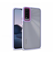 Vivo Y11S Kılıf Case, Kamera Lens Korumalı Elektroplatin Kaplama Sert PC Koruyucu Colourful Platinum Serisi (Lila)