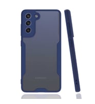 Galaxy S21 FE Kılıf Parfe Kenarları Pastel Renk Silikon Kılıf (Lacivert)