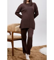 Nare Siyah Tunik Pantolon I·kili Takım (Kahverengi)