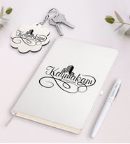 BK Gift Kişiye Özel Kaymakam Siyah Defter Kalem Ve Anahtarlık Hediye Seti-1 (Model 2)