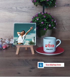 Optisyen Fotoğraflı Dekoratif Taş, Ahşap Altlıklı Türk Kahvesi Fincanı Hediye (Model 3)