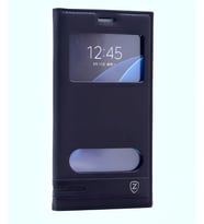 Galaxy C5 Kılıf Elite Kapaklı Kılıf (Siyah)
