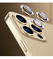 Uyumlu Model Apple iPhone 13 Pro Kamera Lens Koruyucu Çerçeveli Koruyucu CL-04 (Gold)