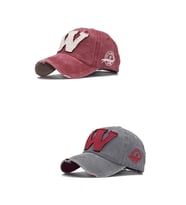 Şapka Eskitme Bordo Siyah 2'li Şapka, Cap Şapka, Erkek Kadın Şapka, W Şapka, W Snapback Takım ikili.009 (Gri-Bordo)