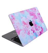 McStorey Macbook Air Kılıf A2179 ile Uyumlu Koruyucu Sticker Laptop Kaplama Flower03 (Açık Pembe)
