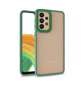 Galaxy A33 5G Kılıf Zore Flora Buton,Kenar Çevresi Renkli Kılıf (Yeşil)