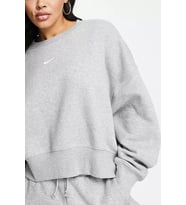 Nike Sportswear Essantial Collection Oversize Kesim Siyah Kadın Sweatshrit (Gri)