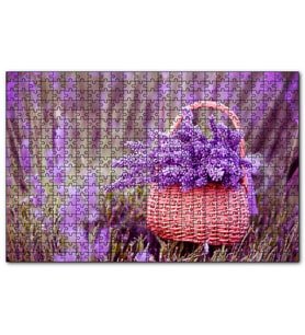 Cakapuzzle Sepette Lavantalar  Puzzle Yapboz MDF (Ahşap) (500 Parça)