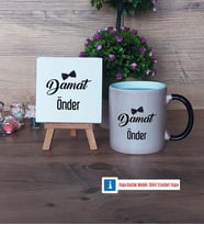 Damat Dekoratif Taş, Kupa Bardak Kırmızı Hediye (Model 8)