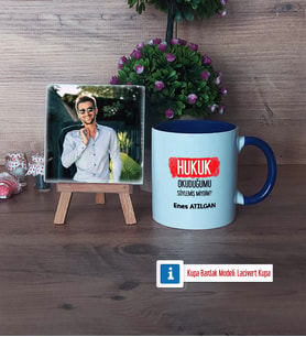 Hukuk Okuduğumu Söylemiş Miydim Fotoğraflı Dekoratif Taş, Kupa Bardak Beyaz Hediye (Model 3)