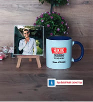 Hukuk Okuduğumu Söylemiş Miydim Fotoğraflı Dekoratif Taş, Kupa Bardak Beyaz Hediye (Model 3)