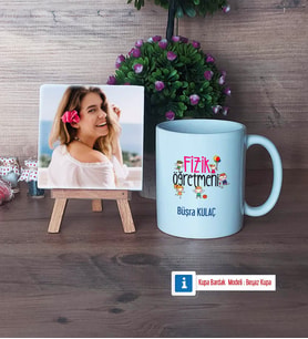 Fizik Öğretmeni Fotoğraflı Dekoratif Taş, Kupa Bardak Beyaz Hediye (Model 1)