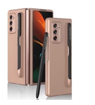 Samsung Galaxy Z Fold 2 Kılıf S Pen Kalem Yuvalı Kapak (Rose)