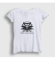 Presmono Kadın Sarı Logo Dizi Witcher T-Shirt 323261tt (Beyaz)