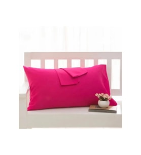 Pamuk Kumaş Kapaklı Yastık Kılıfı (2 ADET) 50 X 70 Cm (Fuşya)