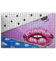Cakapuzzle Duvar Boyama Kırmızı Dudaklar  Puzzle Yapboz MDF (Ahşap) (500 Parça)