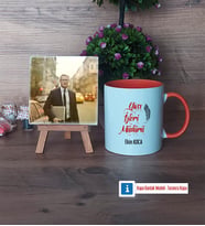 Yazı İşleri Müdürü Fotoğraflı Dekoratif Taş, Kupa Bardak Beyaz Hediye (Model 13)