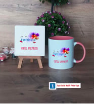 Estetisyen Dekoratif Taş, Kupa Bardak Kırmızı Hediye (Model 5)