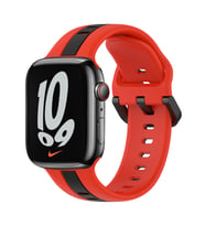 Apple Watch 44/45/46/49mm Kordon Line Ayarlanır Spor Kordon 2/3/4/5/6/se/7/8/9/1 (Kırmızı-Siyah)