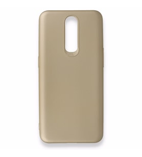 Newface Oppo RX17 Pro Kılıf Premium  Silikon (Gold)