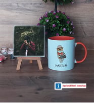 Baykuş Fotoğraflı Dekoratif Taş, Kupa Bardak Beyaz Hediye (Model 13)