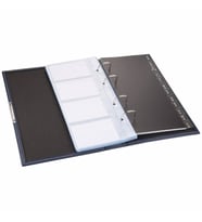 KARTVİZİT ALBÜMÜ 4 SIRALI 192 KARTLIK İNDEKSLİ 16X26,5 CM (Lacivert)