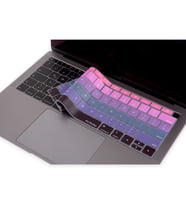 Laptop MacBook Air 13inc Klavye Koruyucu A1932 2018/2019 Amerika İngilizce Baskı (Pembe-Mavi)