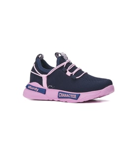 Günlük Kız Erkek Çocuk Hafif Spor Ayakkabı Esnek Bağcıklı Rahat Sneaker 4017 (Pembe)