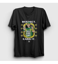 Presmono Unisex Haki Never Give Up Güreş Wwe John Cena T-Shirt 498553tt (Siyah)