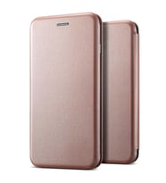 Samsung Galaxy Note 5 Lux Mıknatıslı Cüzdan Kılıf Kırılmaz Ekran Koruyucu Full Set (Bronz)