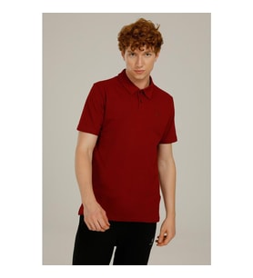 LUMBERJACK M-CT953 BASIC POLO  T-SHIRT 3FX (Bordo)