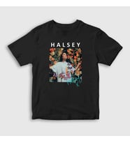Presmono Unisex Çocuk Beyaz Poster Love And Power Halsey T-Shirt 461119tt (Siyah)