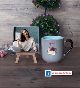 İsme Özel Doğum Günü Hediyesi Fotoğraflı Dekoratif Taş, Kupa Bardak Beyaz Hediye (Model 10)