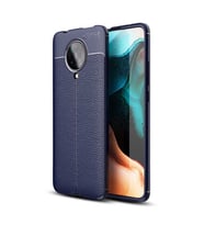 Xiaomi Redmi K30 Pro Kılıf Zore Niss Deri Desenli Silikon Kılıf (Lacivert)