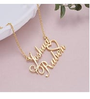 Kişiye Özel Sevgiliye İsimli Gümüş Kolye (Gold)