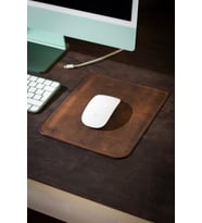 Kişiye İsme Özel Hakiki Deri Mouse Pad (Camel)
