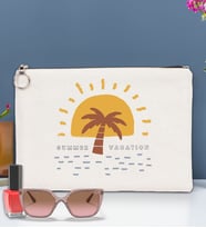 BK Gİft Yaz Temalı-6 Astarlı Portföy Çanta 30x21cm(12 Renk Seçeneği), Baskılı El Çantası, Organizer Çanta (Ham)