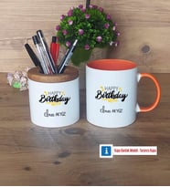 Happy Birthday Kalemlik, Kupa Bardak T Kişiye Özel Hediye (Model 13)