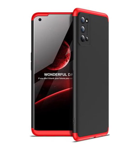 Realme 7 Pro Kılıf Zore Ays Full Koruma Kılıf (Siyah-Kırmızı)